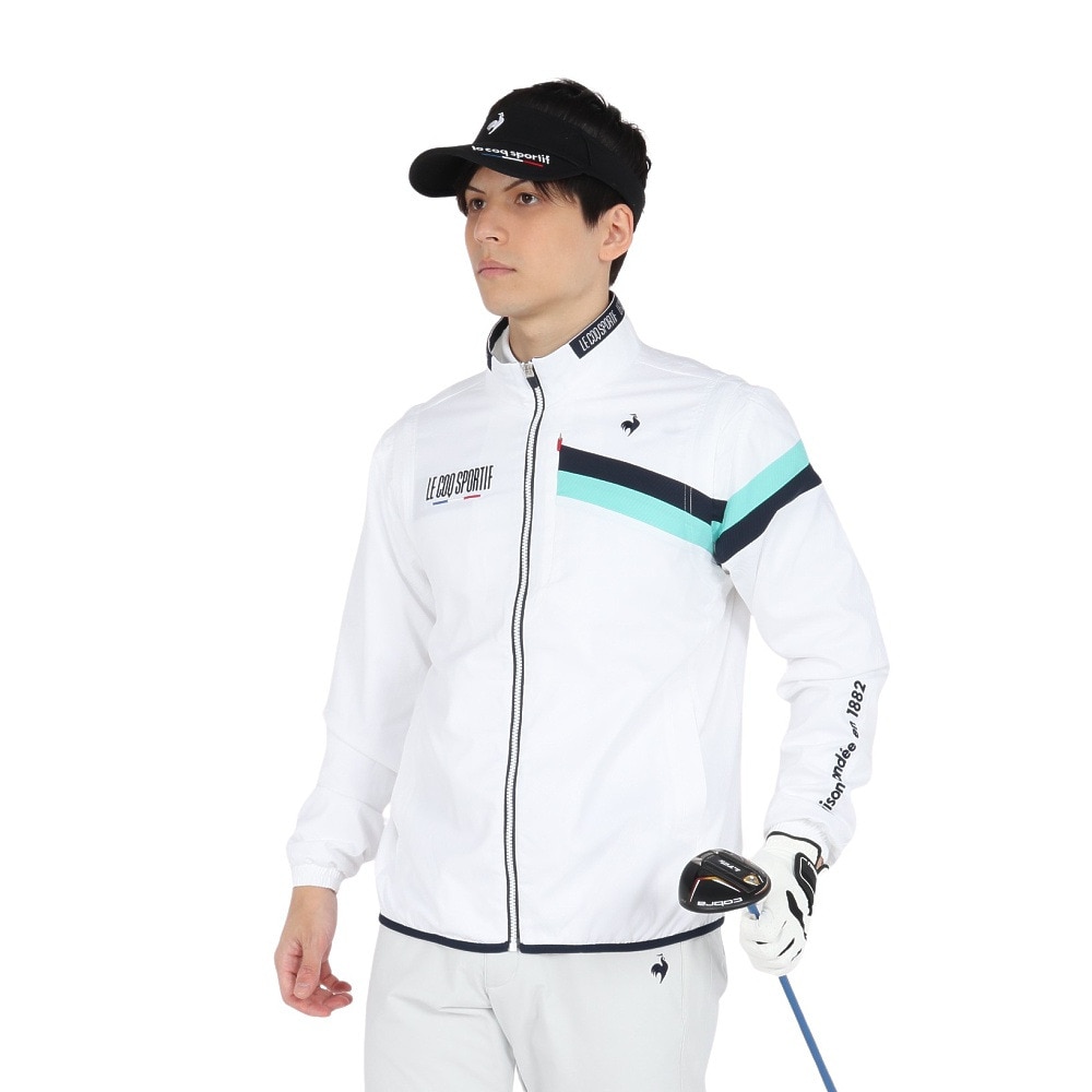 ルコックスポルティフ（lecoqsportif）（メンズ）ゴルフウェア アウター 撥水 2WAYブルゾン LG5SWB00M WH00