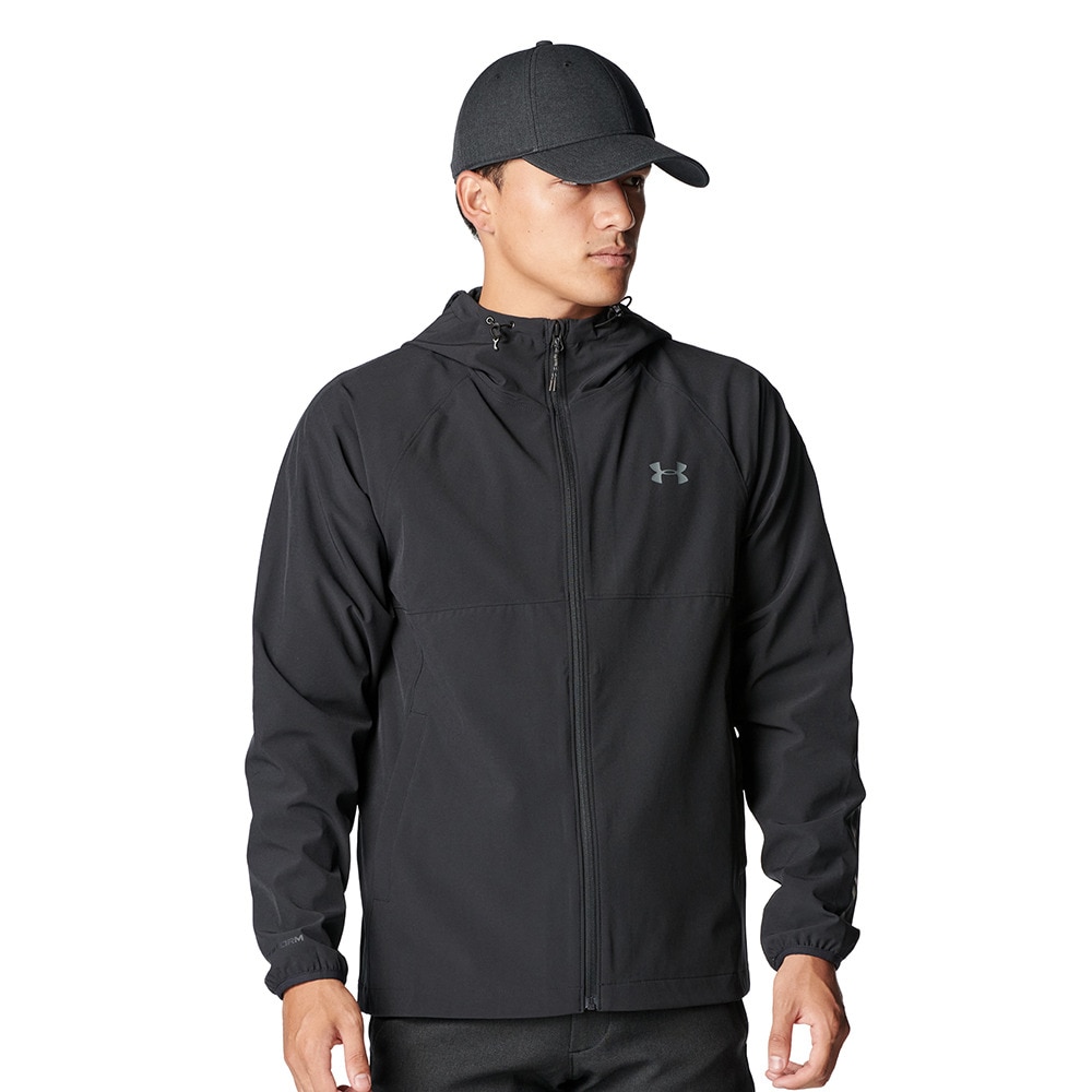 アンダーアーマー（UNDER ARMOUR）（メンズ）ゴルフウェア アウター DRIVE WIND フード付き フルジップジャケット 6007926 001