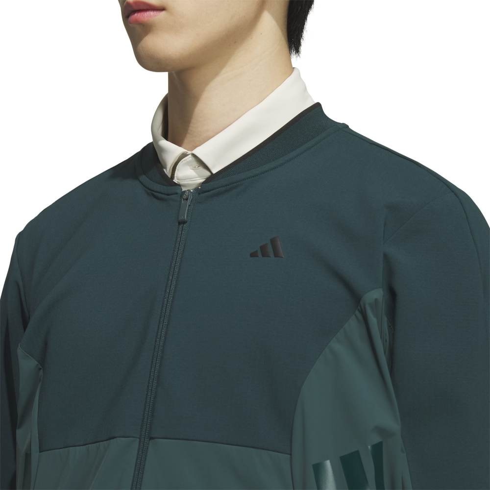 アディダス(adidas)ゴルフウェア ファブリックMIX 防風フルジップジャケット JWJ82-JN1240 DGRN(Me… アディダス（adidas）（メンズ）ゴルフウェア ファブリックMIX 防風