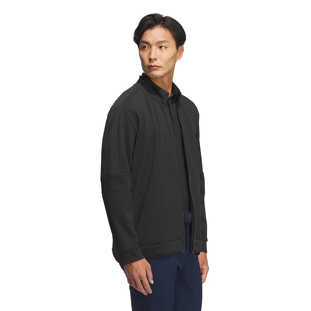 アディダス（adidas）（メンズ）ゴルフウェア アウター 保温 ブリックミックス フルジップジャケット TM204-KD8333 BLK