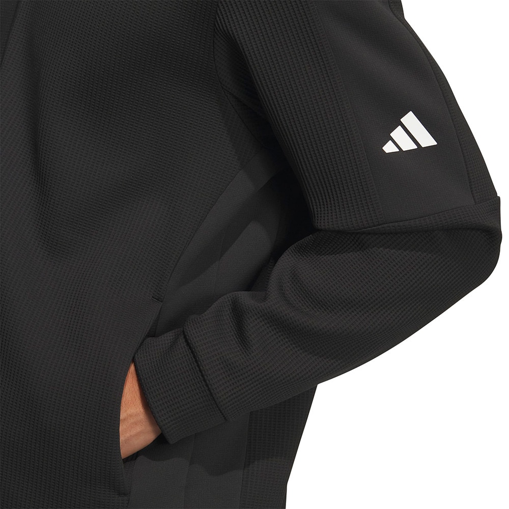 アディダス（adidas）（メンズ）ゴルフウェア アウター 保温 ブリックミックス フルジップジャケット TM204-KD8333 BLK