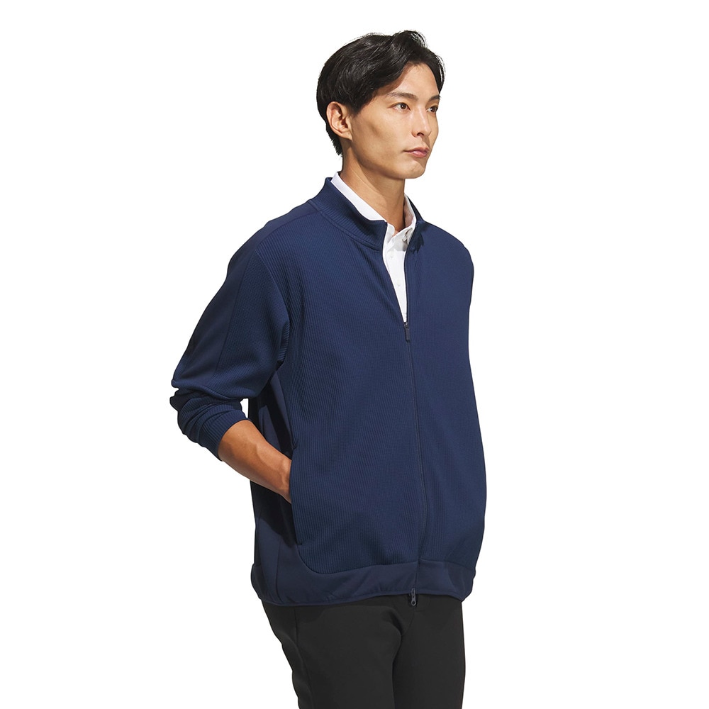 アディダス（adidas）（メンズ）ゴルフウェア アウター 保温 C．R ファブリックミックス フルジップジャケット TM204-KD8334 NVY