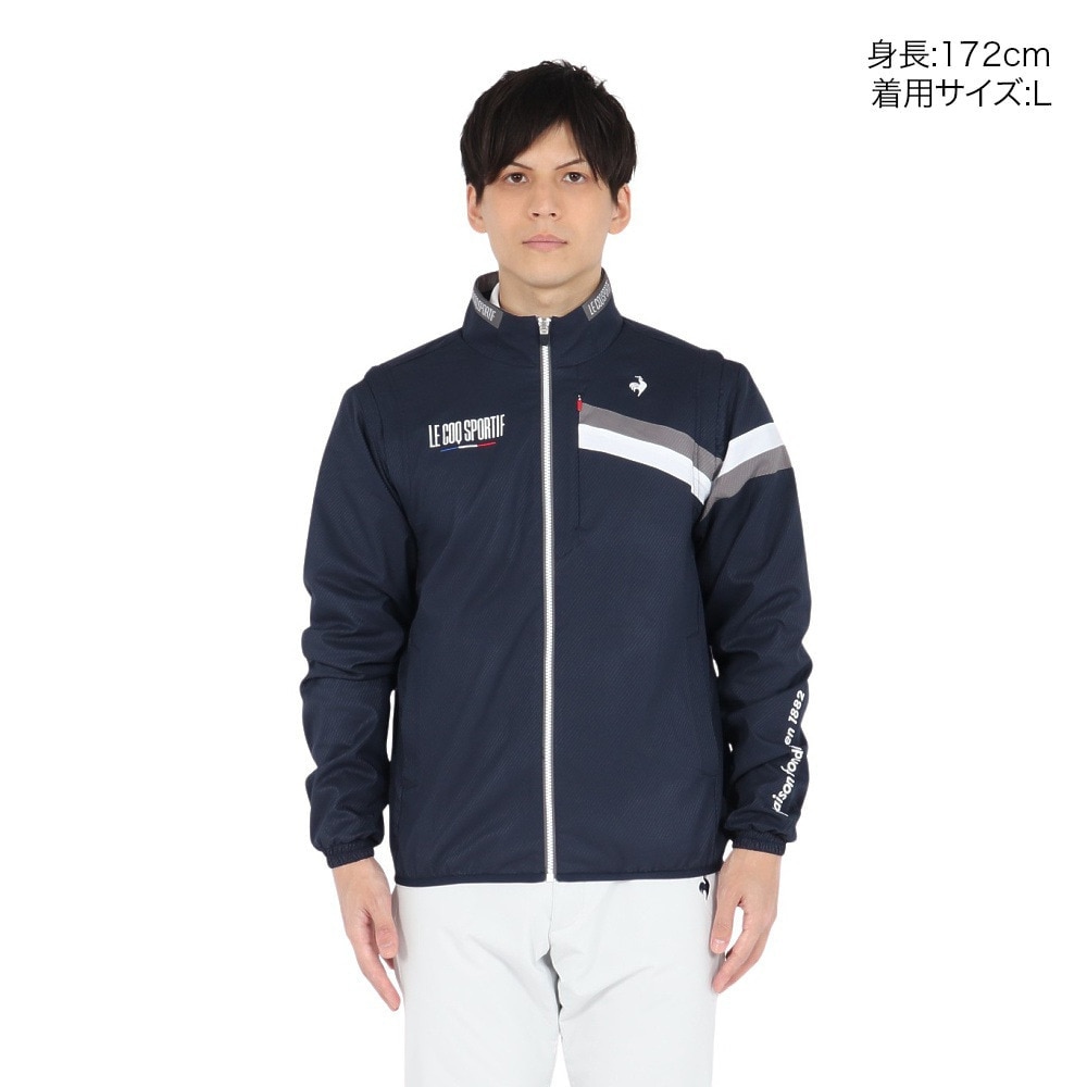 ルコックスポルティフ(lecoqsportif)ゴルフウェア アウター 撥水 2WAYブルゾン LG5SWB00M NV00(… ルコックスポルティフ（lecoqsportif）（メンズ）ゴルフウェア