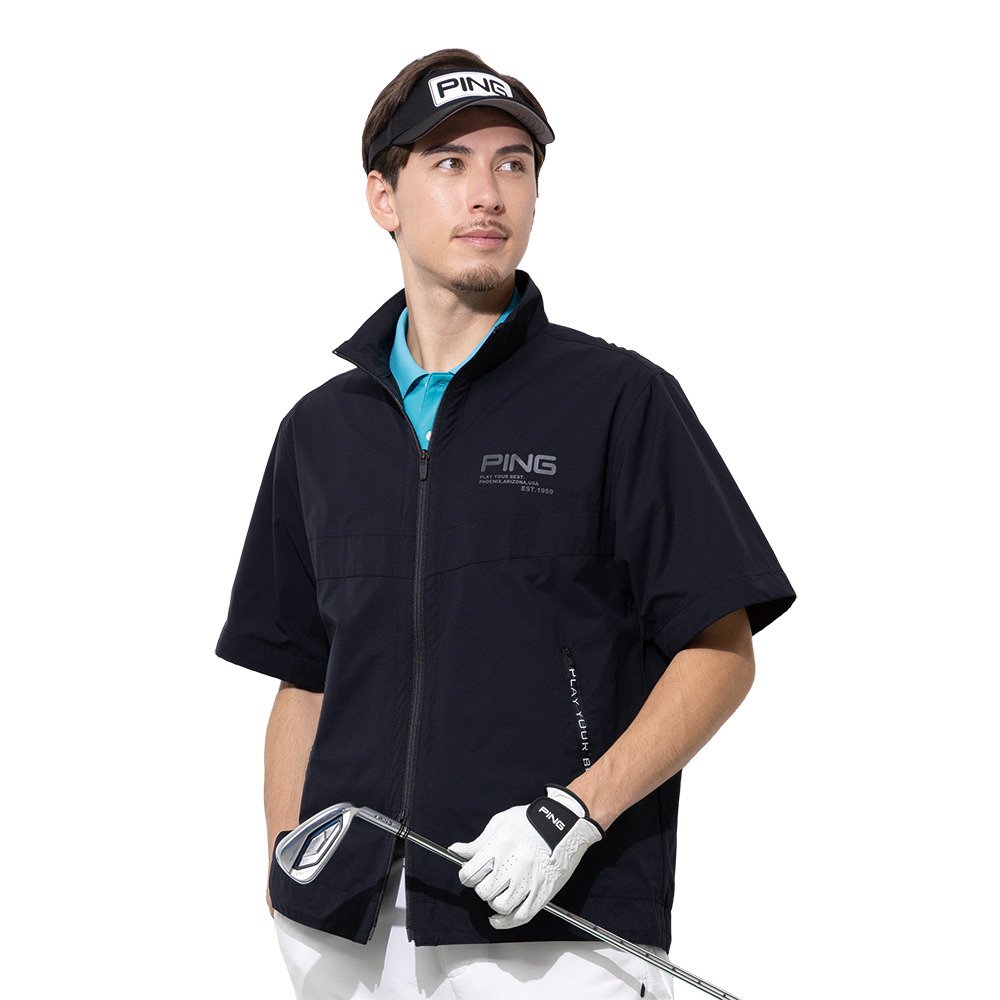 PING GOLF ピン ゴルフ 厚手 ジャケット ブルゾン Lサイズ メンズ PING（ピン） ゴルフウェア 長袖セーター 秋 冬 23FWフルジップニット