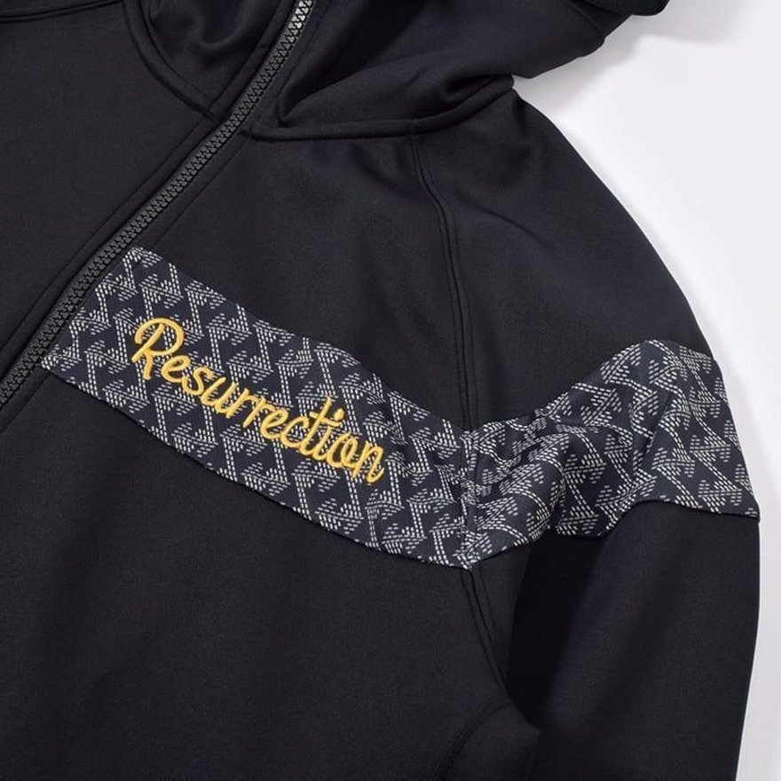 レザレクション（Resurrection）（メンズ）ゴルフウェア GM アクセントライン ジップアップパーカー BF12HD35-M BLK