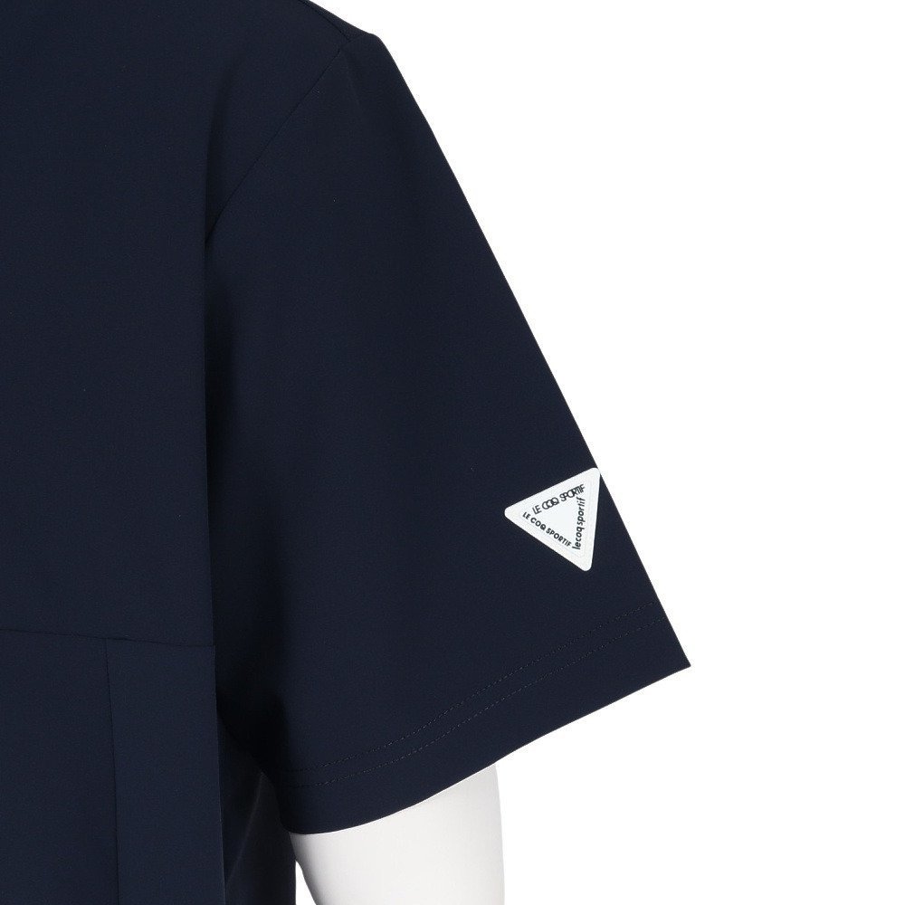 ルコックスポルティフ（lecoqsportif）（メンズ）ゴルフウェア アウター 半袖 ハーフジップ ウインドブルゾン LG5FWB80M NV00
