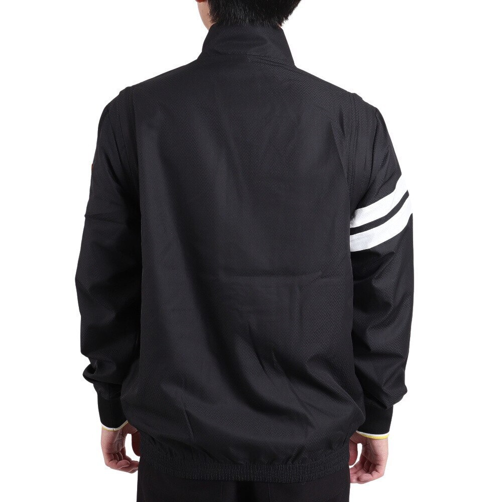 ルコック スポルティフ（Lecoq Sportif）（メンズ）ゴルフウェア 保温 ヒートナビ アウター 長袖 撥水 防風 袖着脱 袖ディタッチャブル  2wayブルゾン QGMUJK00 BK00