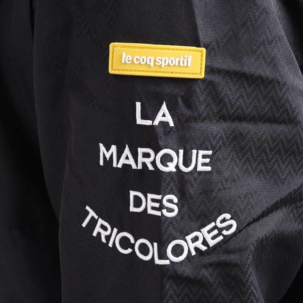 ルコック スポルティフ（Lecoq Sportif）（メンズ）ゴルフウェア 保温 ヒートナビ アウター 長袖 撥水 防風 袖着脱 袖ディタッチャブル  2wayブルゾン QGMUJK00 BK00