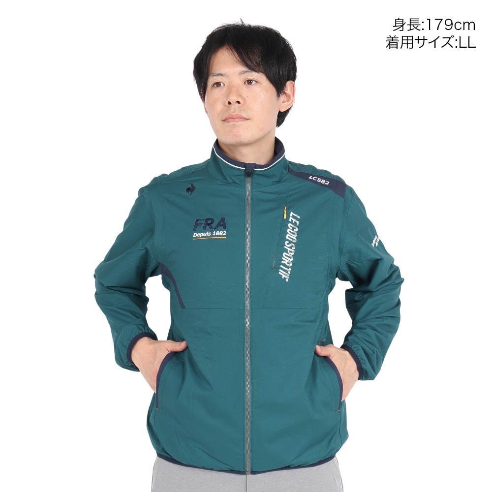 ルコックスポルティフ（lecoqsportif）（メンズ）ゴルフウェア アウター 撥水 防風 トレッチフォーサー 2WAYブルソン LG4FWB00M GR00