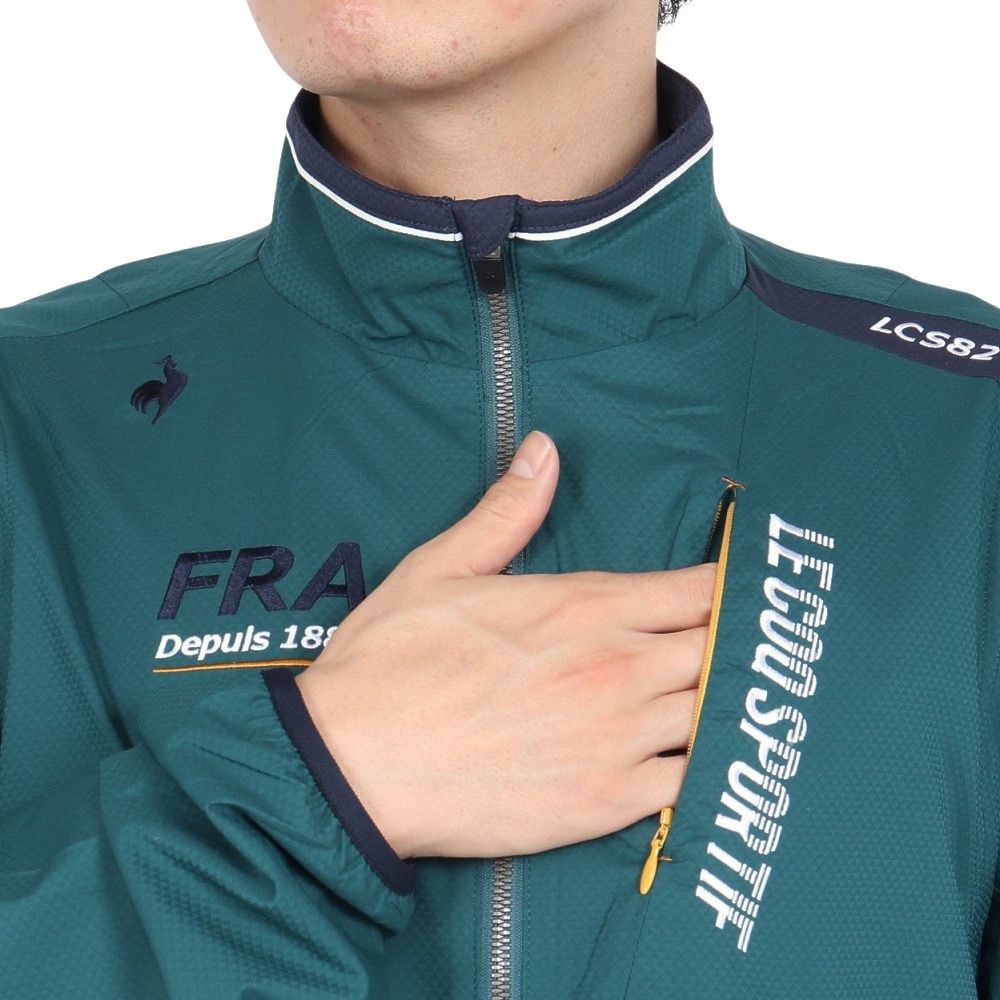 ルコックスポルティフ（lecoqsportif）（メンズ）ゴルフウェア アウター 撥水 防風 トレッチフォーサー 2WAYブルソン LG4FWB00M GR00