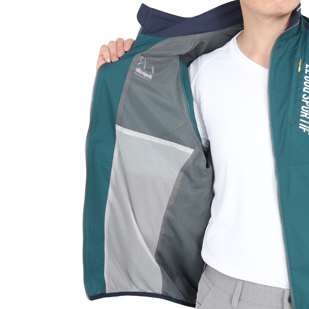 ルコックスポルティフ（lecoqsportif）（メンズ）ゴルフウェア アウター 撥水 防風 トレッチフォーサー 2WAYブルソン LG4FWB00M GR00