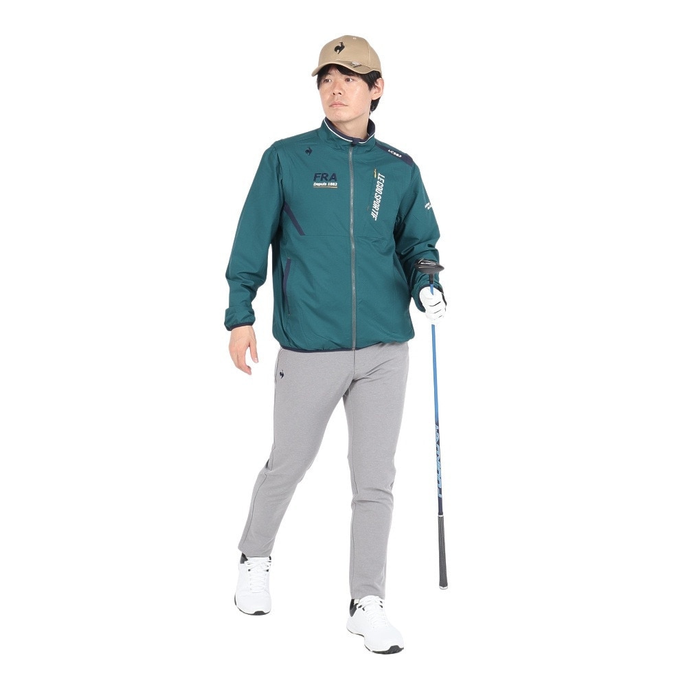 ルコックスポルティフ（lecoqsportif）（メンズ）ゴルフウェア アウター 撥水 防風 トレッチフォーサー 2WAYブルソン LG4FWB00M GR00