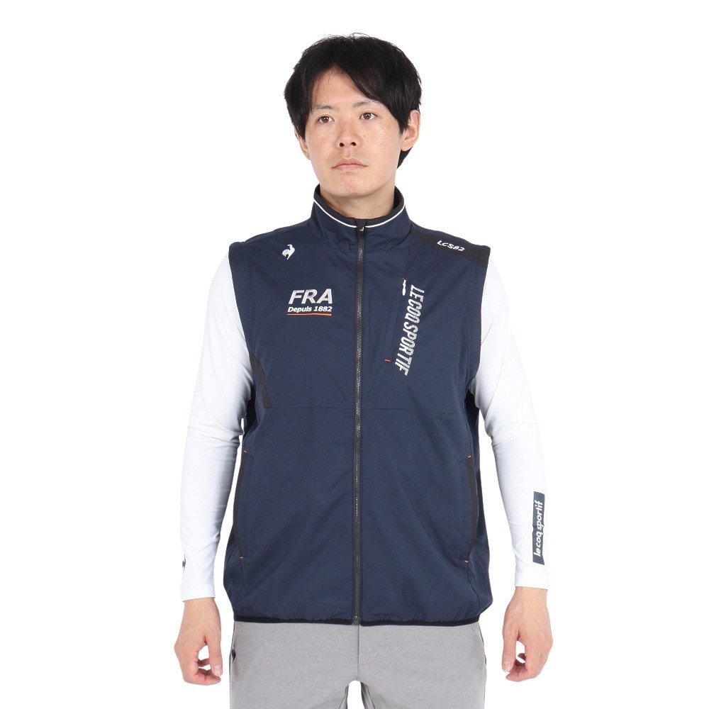 ルコックスポルティフ（lecoqsportif）（メンズ）ゴルフウェア アウター 撥水 防風 トレッチフォーサー 2WAYブルソン LG4FWB00M NV00