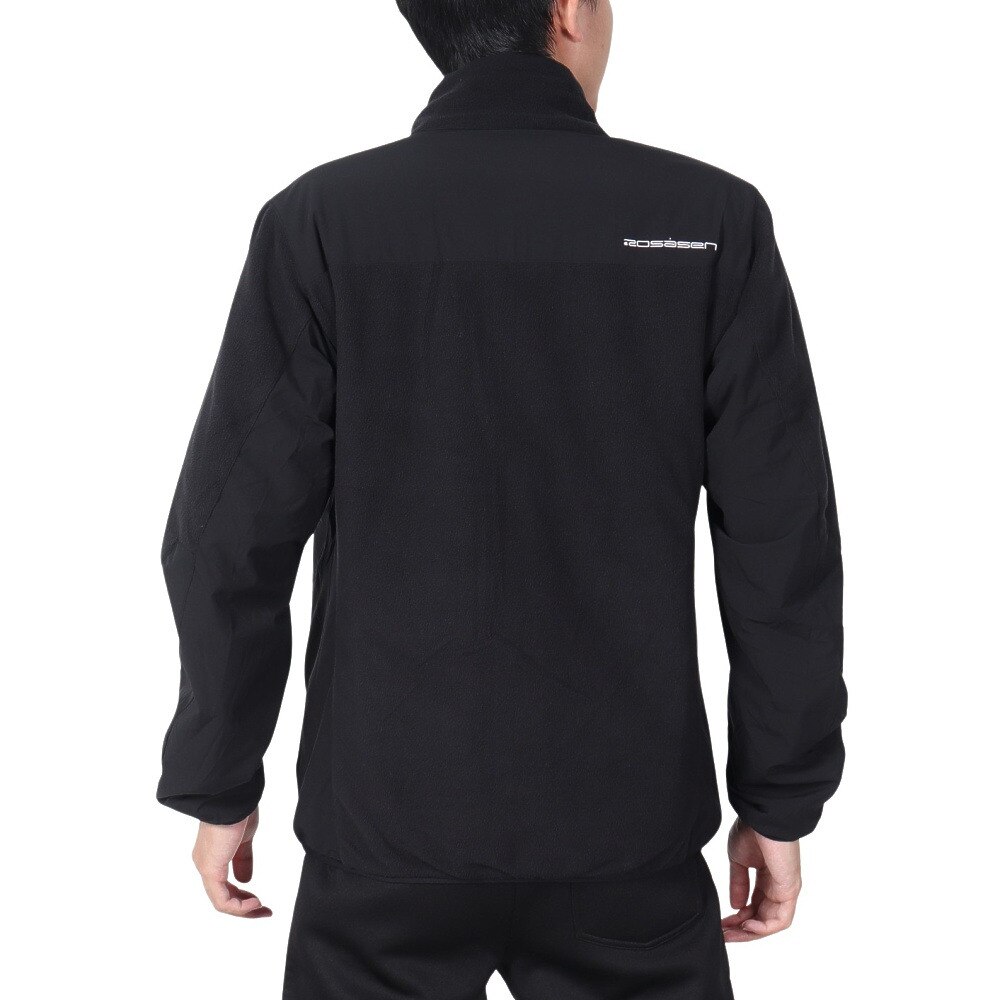 ROSASEN（メンズ）ゴルフウェア アウター 撥水 防風 ストレッチ 軽量 リバーシブルフリース中綿ブルゾン 044-55111-019