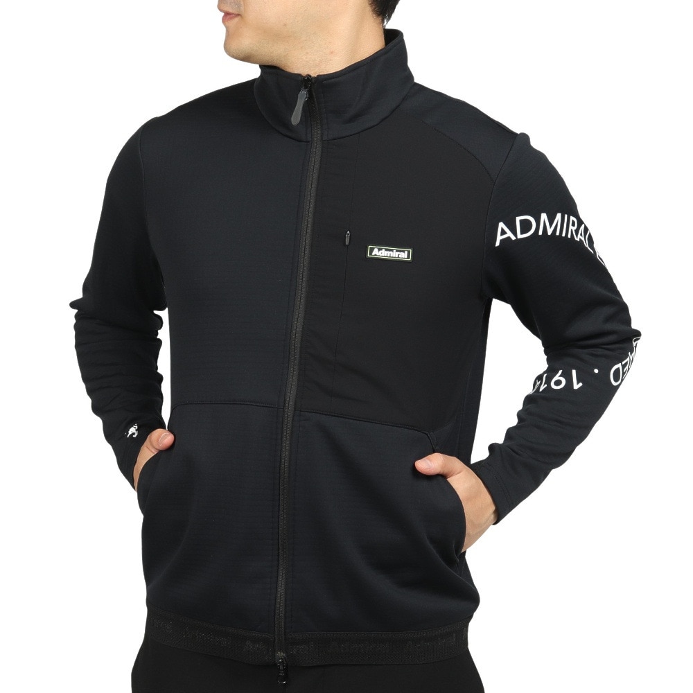 アドミラル ゴルフ ゴルフウェア パフォーマンスアーチロゴボンディングジャケット ADMA278-BLK Ｍ 90 ウェア