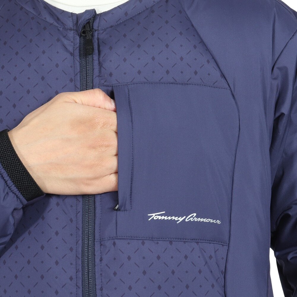 トミーアーマー（Tommy Armour）（メンズ）ゴルフウェア アウター 防寒 撥水 断熱 プリント柄 ダウンジャケット TATS22F010018 NVY