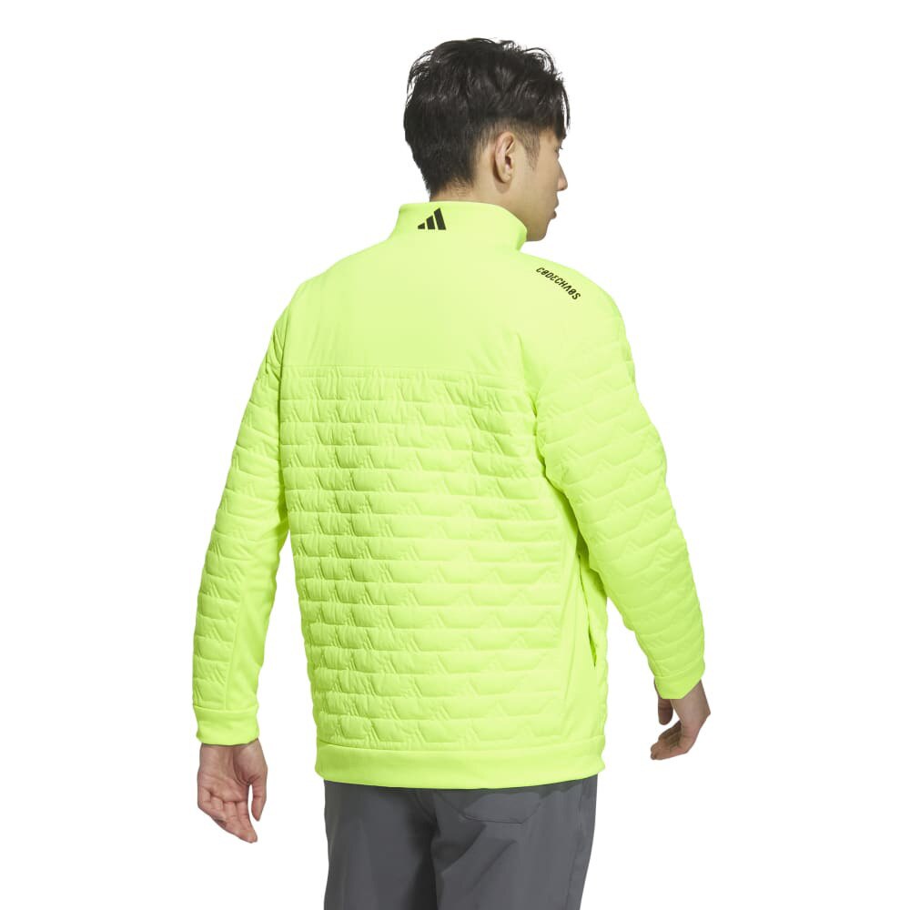 アディダス（adidas）（メンズ）ゴルフウェア アウター 防風 裏起毛 コードカオス WIND.RDY BOS ロゴ キルトジャケット KSL84-JJ0236 YEL