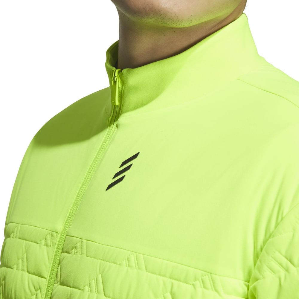 アディダス（adidas）（メンズ）ゴルフウェア アウター 防風 裏起毛 コードカオス WIND.RDY BOS ロゴ キルトジャケット KSL84-JJ0236 YEL