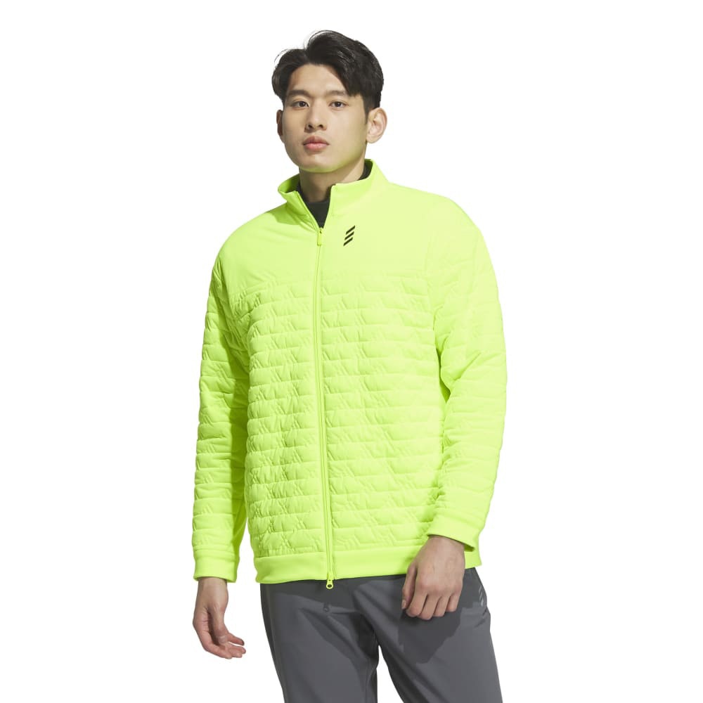アディダス（adidas）（メンズ）ゴルフウェア アウター 防風 裏起毛 コードカオス WIND.RDY BOS ロゴ キルトジャケット KSL84-JJ0236 YEL