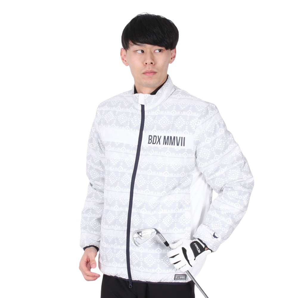 クランク（CLUNK）（メンズ）ゴルフウェア アウター 撥水 吸湿発熱 中綿ジャケット CL5QTY17 WHT
