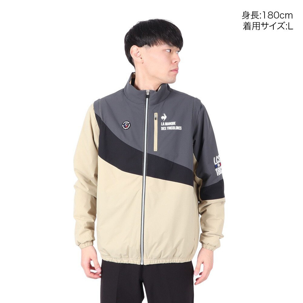 ルコックスポルティフ（lecoqsportif）（メンズ）ゴルフウェア アウター ストレッチフォーサー 中綿 2WAYブルゾン LG4FWB50M BG00