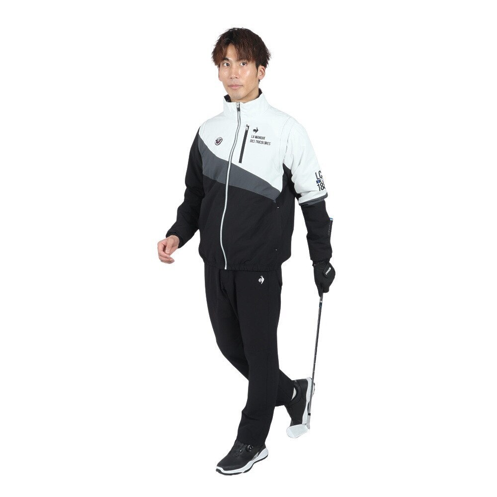 ルコックスポルティフ（lecoqsportif）（メンズ）ゴルフウェア アウター ストレッチフォーサー 中綿 2WAYブルゾン LG4FWB50M BK00