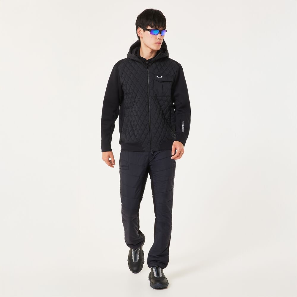 OAKLEY（オークリー）メンズゴルフ ダウンセットアップ M 黒 キルティング OAKLEY（オークリー）メンズゴルフ ダウンセットアップ M 黒