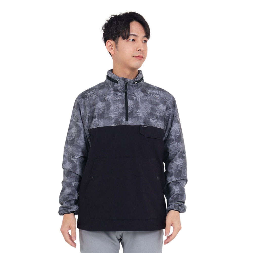 トラヴィスマシュー（Travis Mathew）（メンズ）ゴルフウェア アウター 撥水 パーカー PRINT ANORAK 2WAY ジャケット 7AI003-0BLK