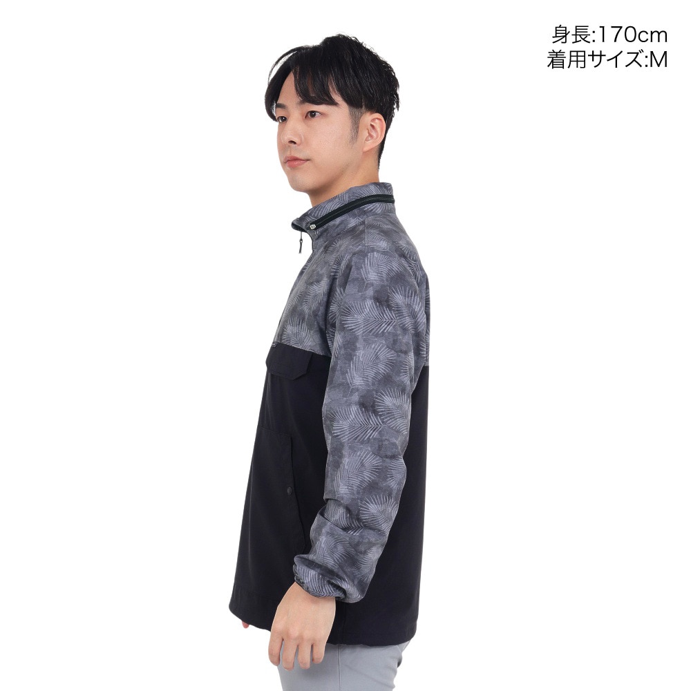 トラヴィスマシュー（Travis Mathew）（メンズ）ゴルフウェア アウター 撥水 パーカー PRINT ANORAK 2WAY ジャケット 7AI003-0BLK