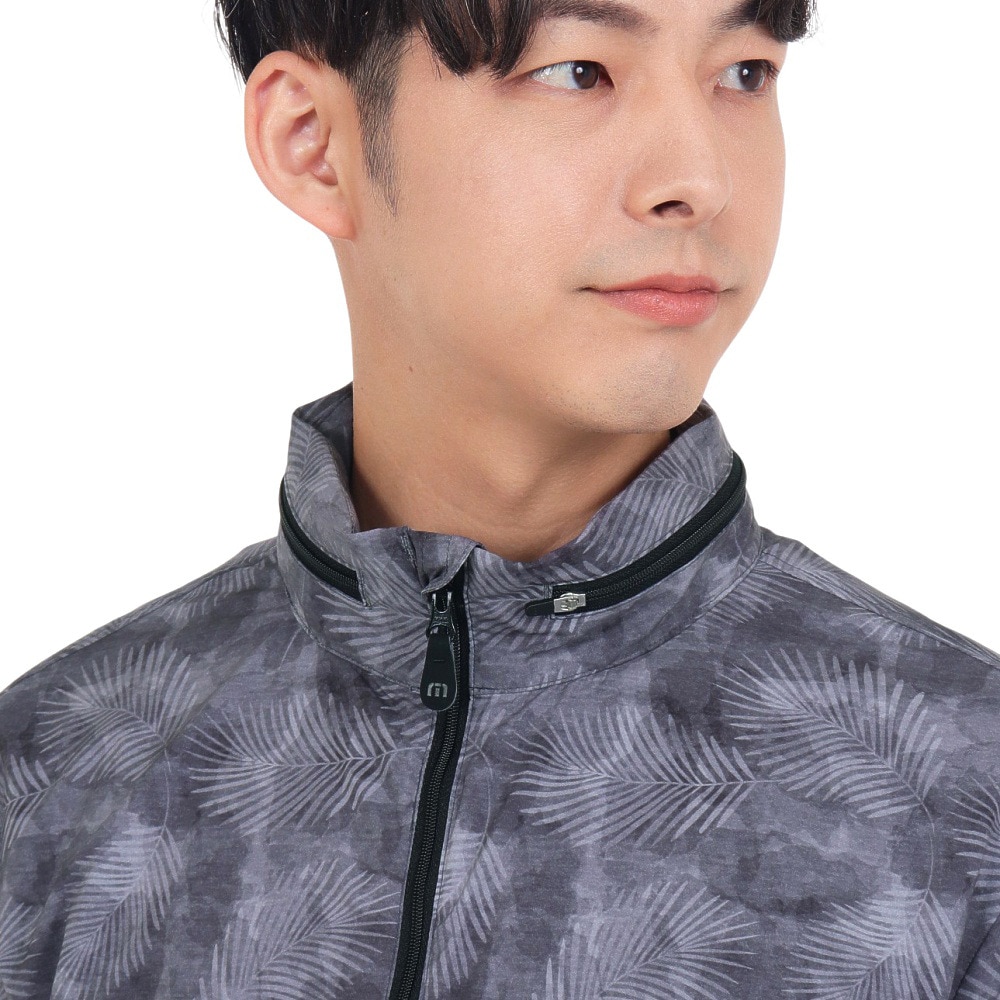 トラヴィスマシュー（Travis Mathew）（メンズ）ゴルフウェア アウター 撥水 パーカー PRINT ANORAK 2WAY ジャケット 7AI003-0BLK
