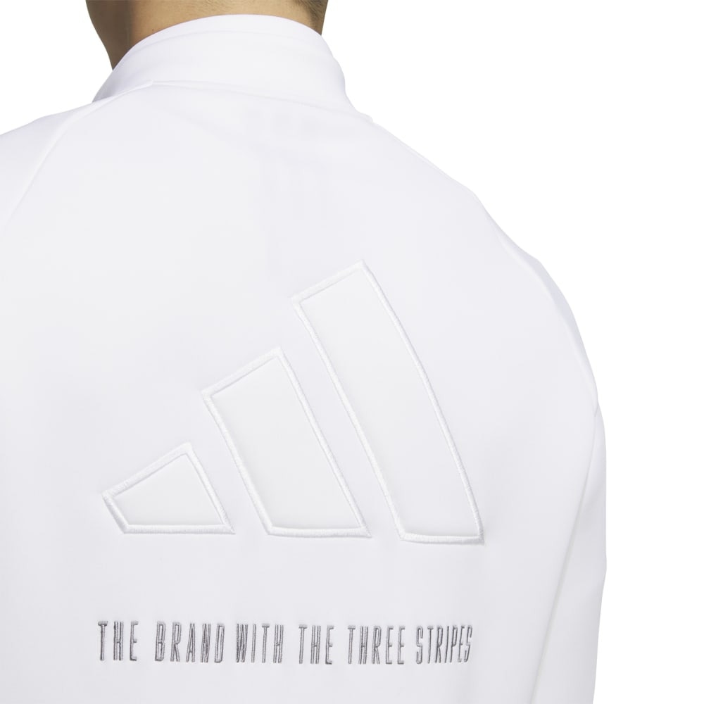 アディダス（adidas）（メンズ）ゴルフウェア アウター 防風 UVカット ダンボールニット バックロゴフルジップジャケット JSR69-IX8363 WH