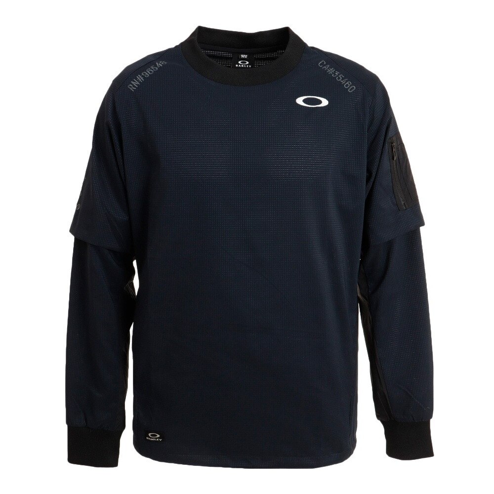 オークリー（OAKLEY）（メンズ）ゴルフウェア アウター 撥水 軽量 メッシュ ストレッチ 高通気 MIL PULLOVER JACKET FOA404042-02E