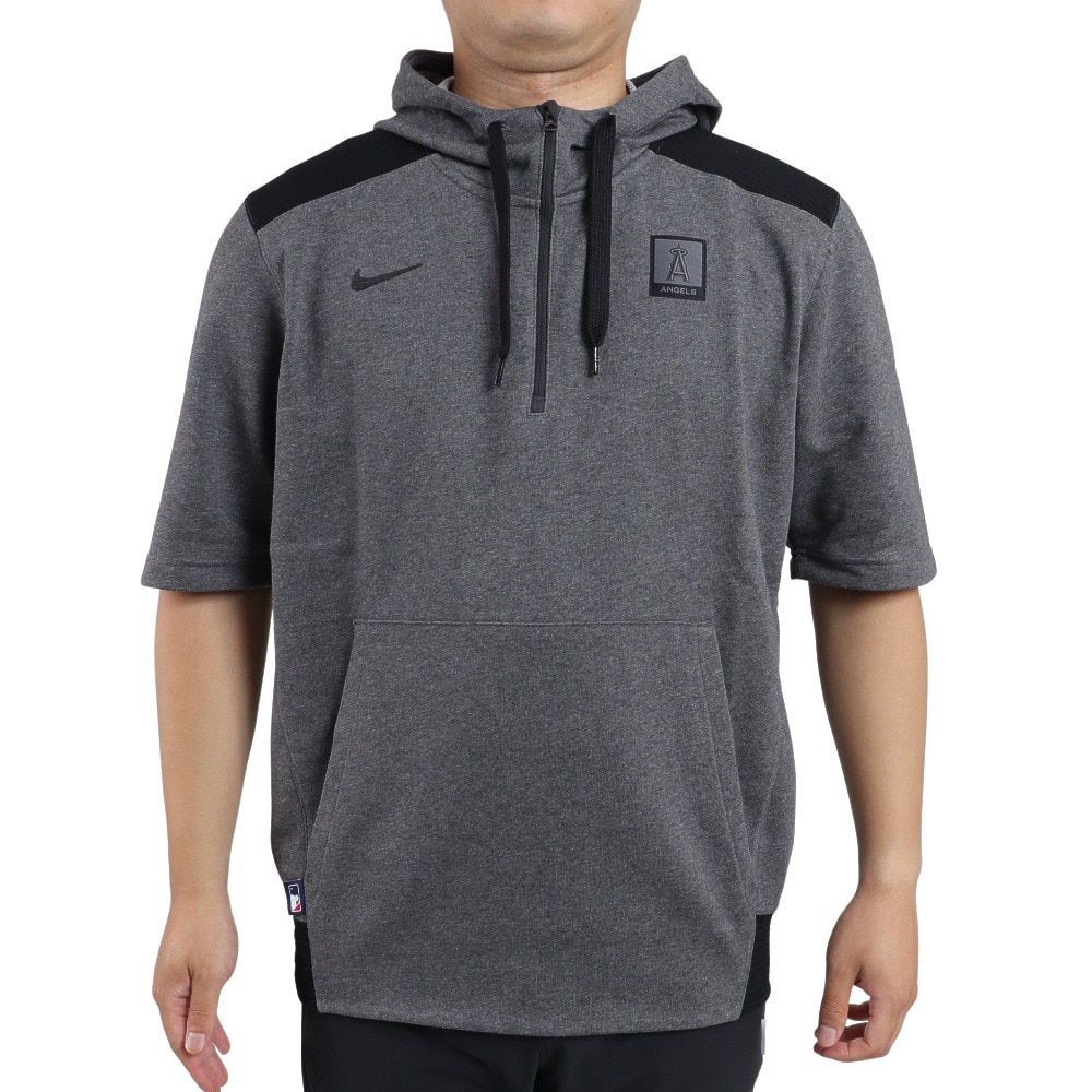 ナイキ（NIKE）（メンズ）ゴルフウェア アウター パーカー ドライフィットフラックス フード付き 半袖 1/4 ジップトップ NAC2-174N-ANG-OBS★★★