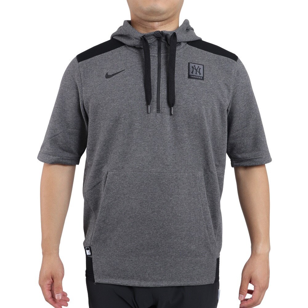 ナイキ（NIKE）（メンズ）ゴルフウェア アウター パーカー ドライフィットフラックス フード付き 半袖 1/4 ジップトップ NAC2-174N-NK-OBS★★★