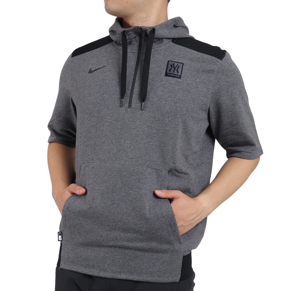 ナイキ（NIKE）（メンズ）ゴルフウェア アウター パーカー ドライフィットフラックス フード付き 半袖 1/4 ジップトップ NAC2-174N-NK-OBS★★★