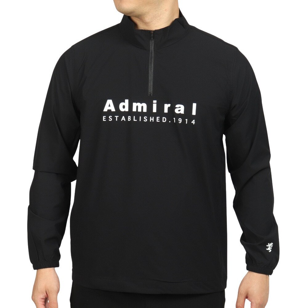 アドミラル ゴルフ（Admiral GOLF）（メンズ）ゴルフウェア ハーフジップポケッタブルジャケット ADMA261-BLK