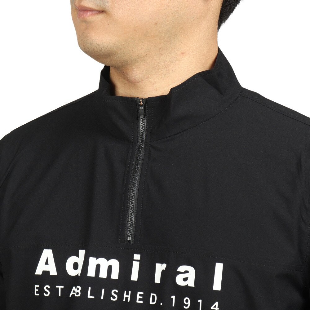アドミラル ゴルフ（Admiral GOLF）（メンズ）ゴルフウェア ハーフジップポケッタブルジャケット ADMA261-BLK