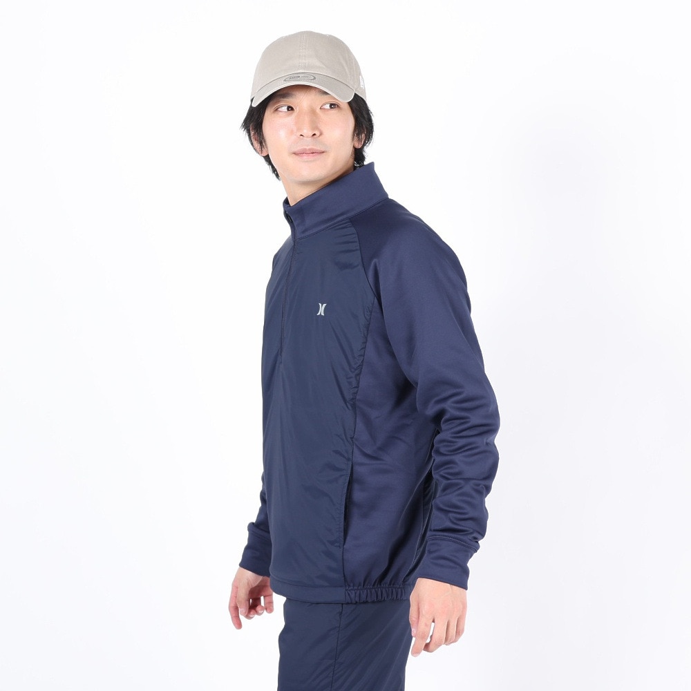 ハーレー（HURLEY）（メンズ）ゴルフウェア アウター 防風 防寒 裏起毛 PHANTOM HYBRID 1/2 ジップジャケット MJK2200006-DKNV