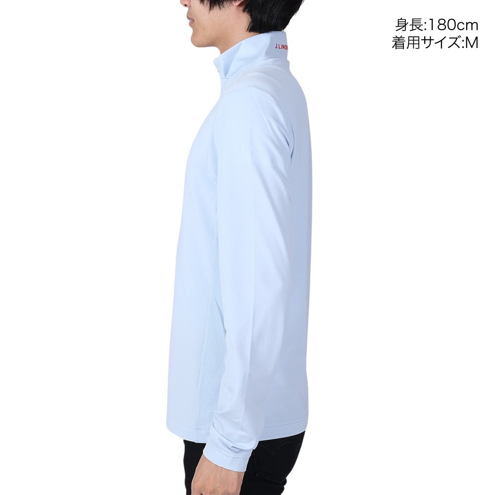 J.LINDEBERG（メンズ）ゴルフウェア アウター 吸水速乾 ハーフジップミッドレイヤー 071-39914-091