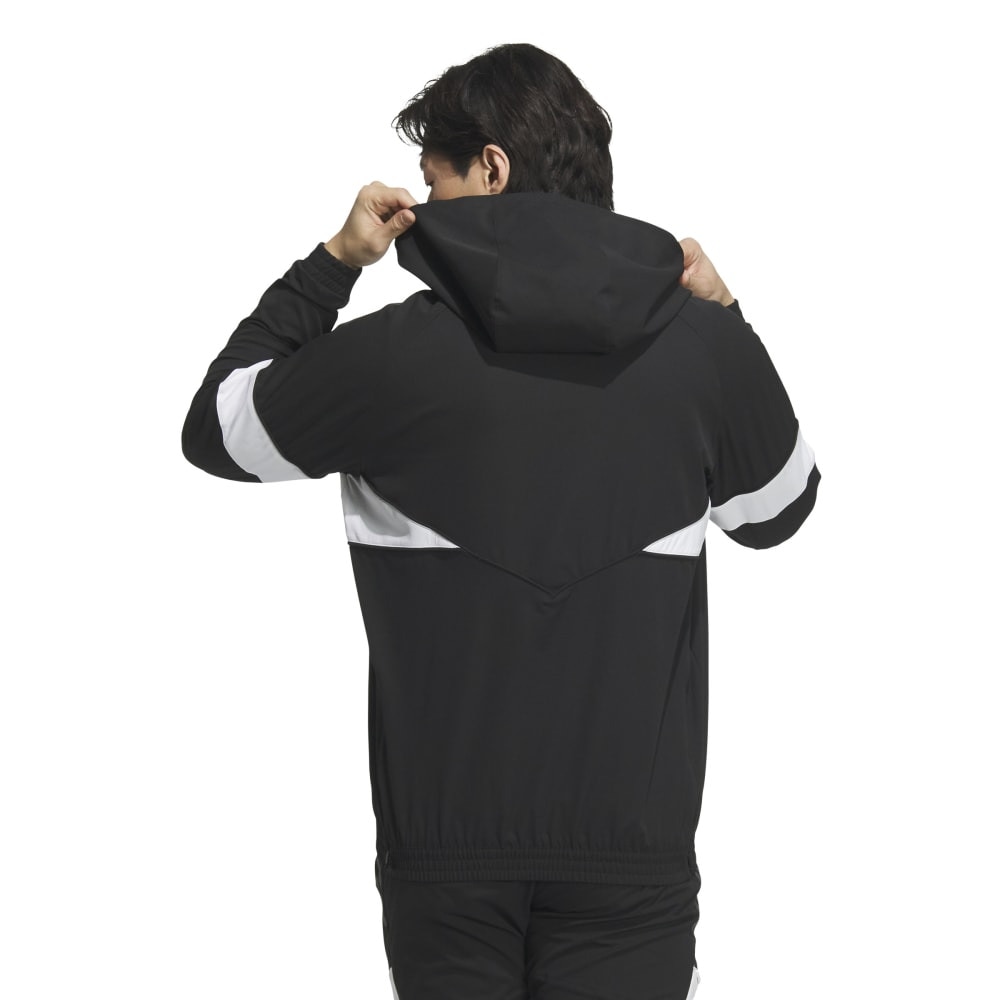 アディダス（adidas）（メンズ）ゴルフウェア アウター 吸汗速乾 パーカー ツイストウィーブ アーカイブデザイン JSC10-IM7221 BK
