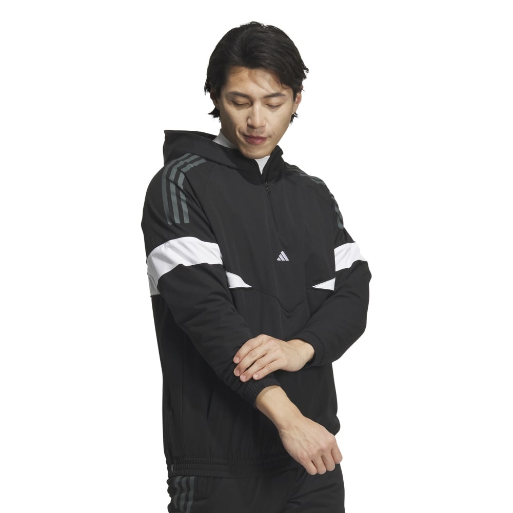 アディダス（adidas）（メンズ）ゴルフウェア アウター 吸汗速乾 パーカー ツイストウィーブ アーカイブデザイン JSC10-IM7221 BK