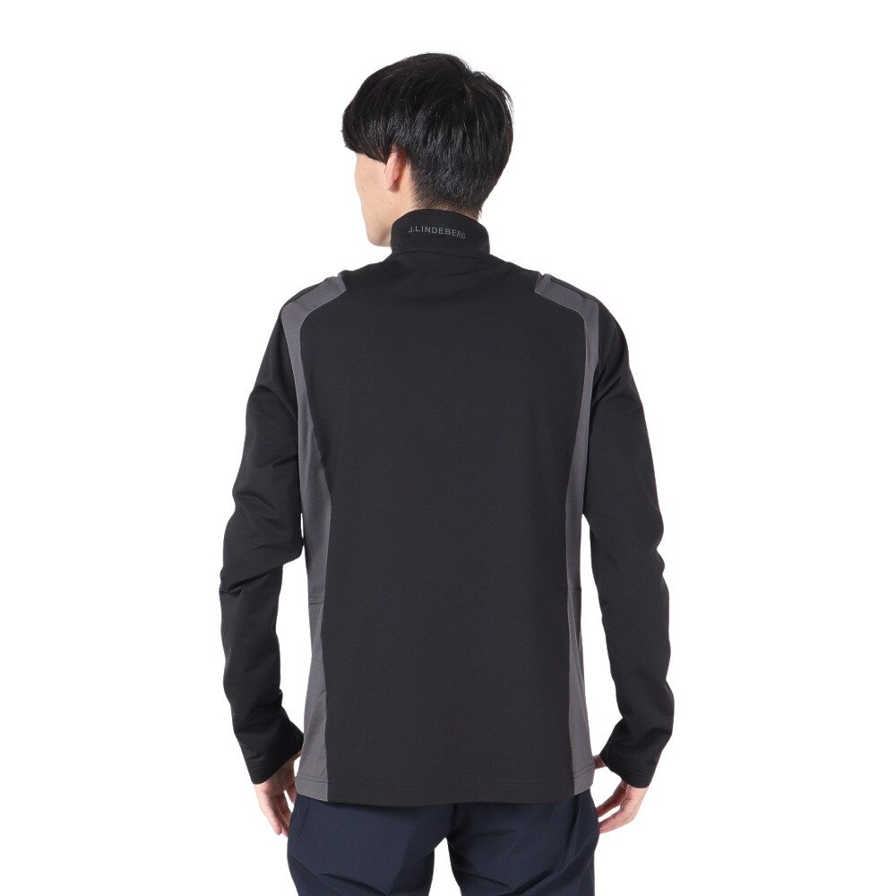 J.LINDEBERG（メンズ）ゴルフウェア アウター 軽量 速乾 ショルダーブリッジ ハーフジップ ミッドレイヤー 071-32919-018