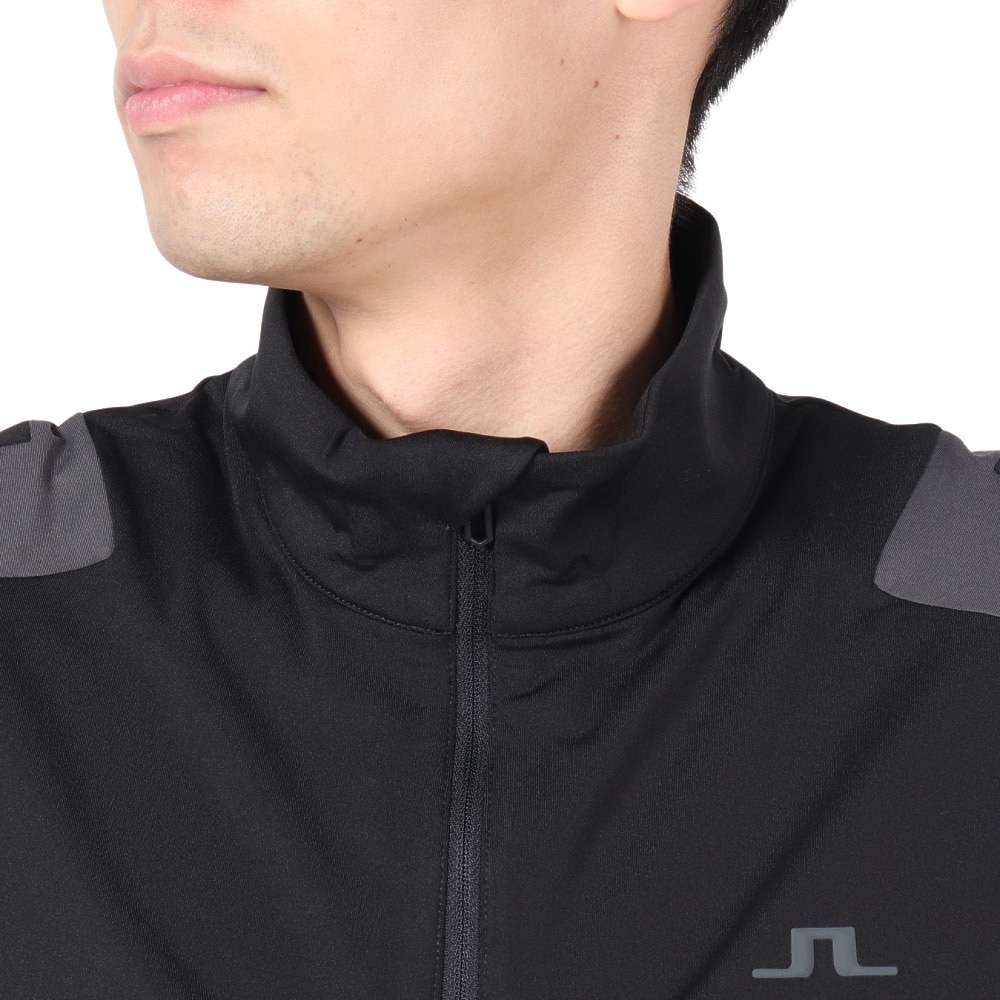 J.LINDEBERG（メンズ）ゴルフウェア アウター 軽量 速乾 ショルダーブリッジ ハーフジップ ミッドレイヤー 071-32919-018