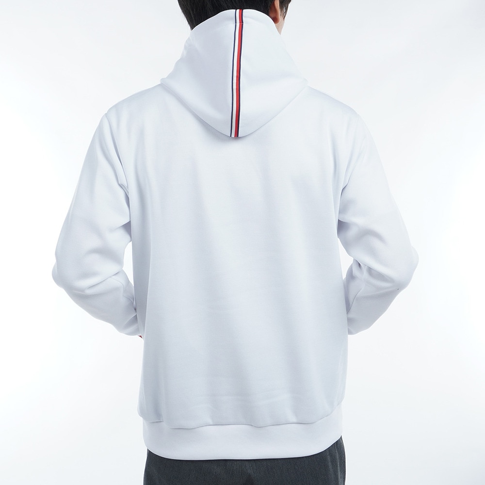 トミー ヒルフィガー ゴルフ（TOMMY HILFIGER GOLF）（メンズ）ゴルフウェア フロントロゴ スウェットフーディー THMA457-WHT