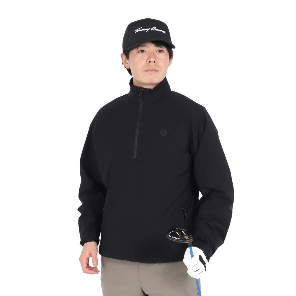 トミーアーマー（Tommy Armour）（メンズ）ゴルフウェア アウター 撥水 裏起毛 3Dプルオーバー TATSV24F010004 BLK