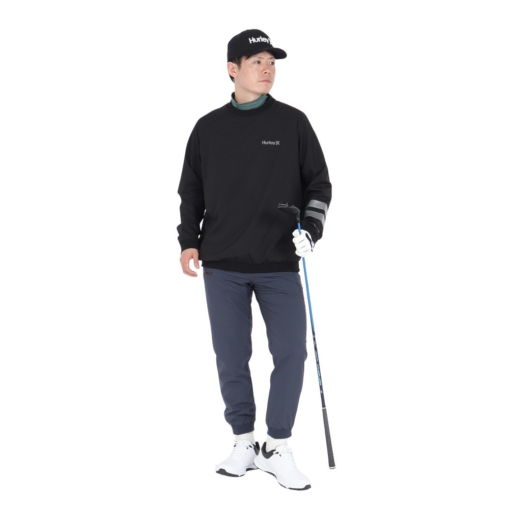 ハーレー（HURLEY）（メンズ）ゴルフウェア アウター UVカット PHANTOM ウーブン プルオーバー 24XBOMBR008-BLK