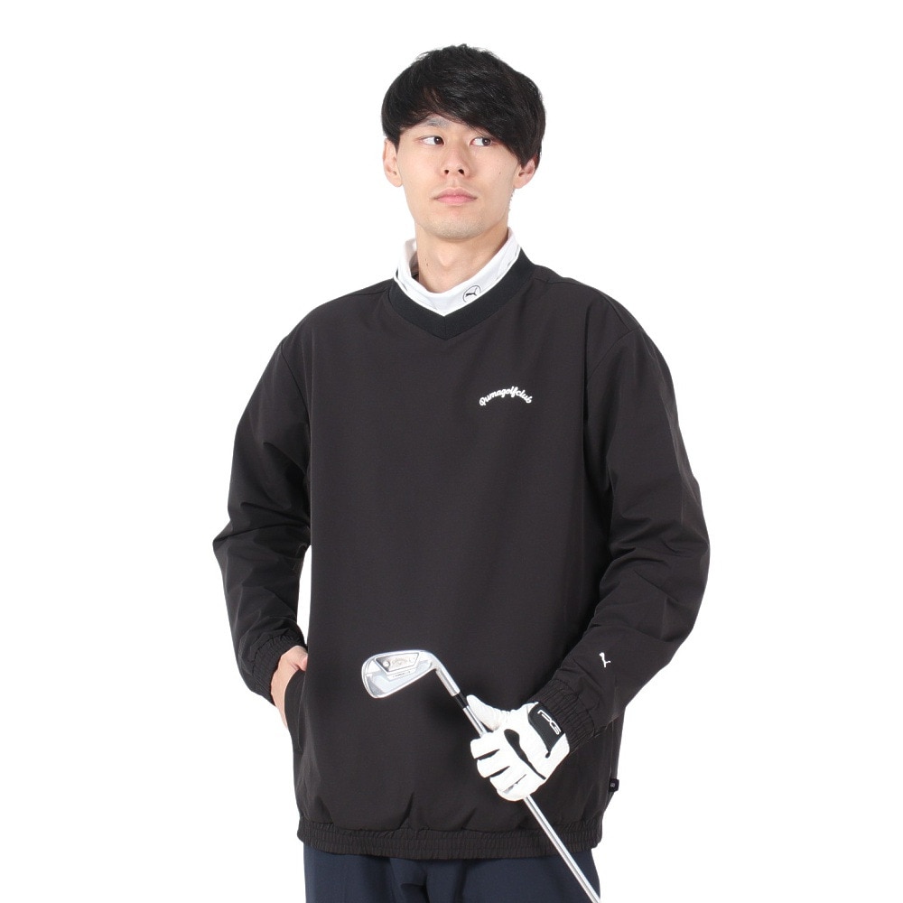 プーマ（PUMA）（メンズ）ゴルフウェア アウター Vネック ウィンドピステ 631657-01