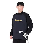 (メンズ)ゴルフウェア アウター 軽量 保温 ウィンドブロックボア クルーネック 長袖シャツ BD34OU29-M BLK