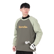 (メンズ)ゴルフウェア アウター 軽量 保温 ウィンドブロックボア クルーネック 長袖シャツ BD34OU29-M KHK