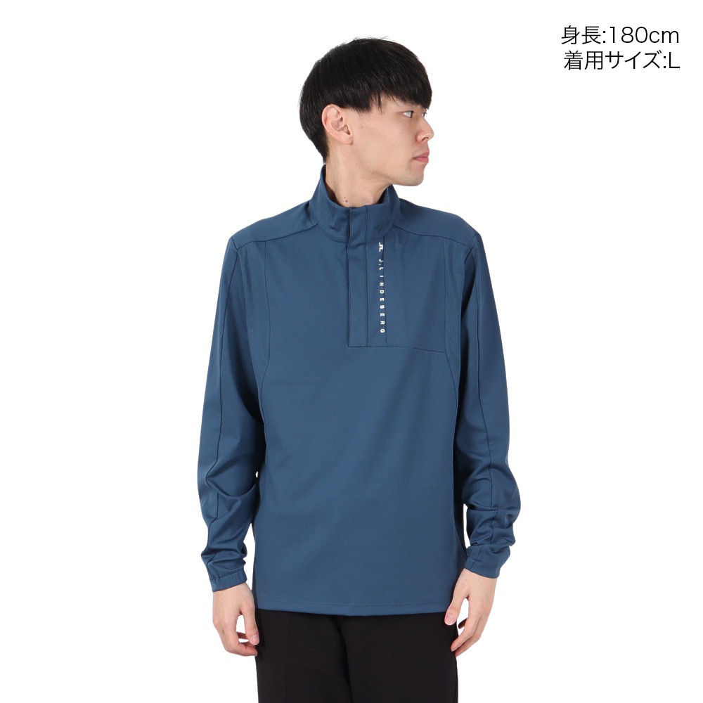J.LINDEBERG（メンズ）ゴルフウェア アウター 吸水速乾 長袖 プルオーバージャケット Olof Tech Mid Layer 071-33111-097